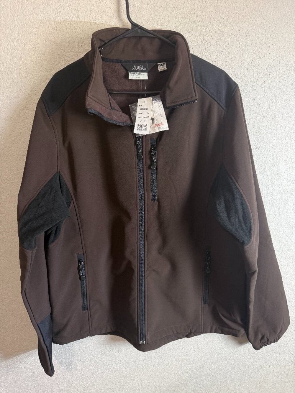 Men's XL Black Diamond Soft Shell Jacket Brown